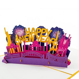 Happy New Year Pop Up Card