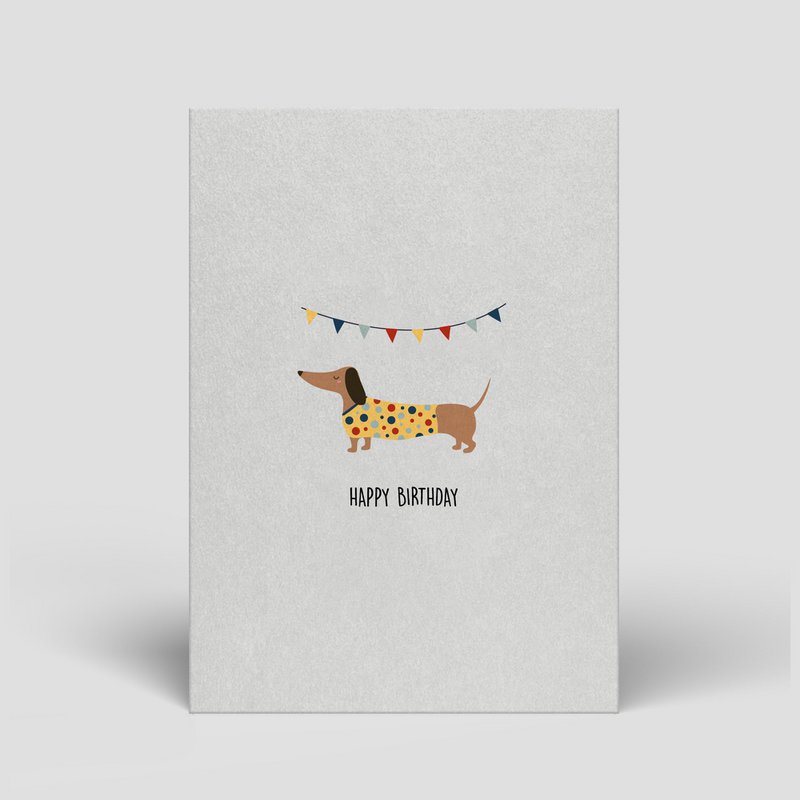Birthday Card Dackel - Fair, Ecological e Sustainable