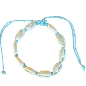 Cowry bracelet blue