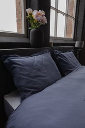 Linen duvet cover set Dusty Blue