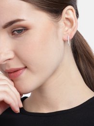 Øreringe | Moderne Sterling Sølv Fisk | Rhodium