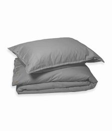 Completo biancheria da letto in percalle Casual Ardesia