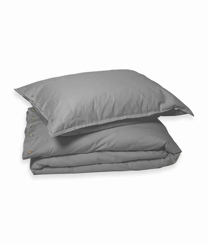 Completo biancheria da letto in percalle Casual Ardesia