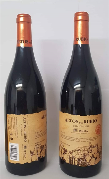 Vin rouge Crianza D.O.Ca. Rioja Altos du Rubio