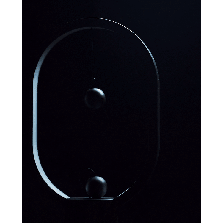 Lampada HENG Balance Ellipse Mini grigio chiaro e scuro