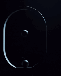 HENG Balance Lampe Ellipse Mini Lys og Mørkegrå