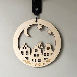 Welkom Sint & Piet | houten cirkel