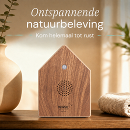 Melodiez Deluxe - Box Incl. Batteries and 5 Natural Bird, Ocean, Cricket and Jungle sounds - Bird Sound House with Sensor