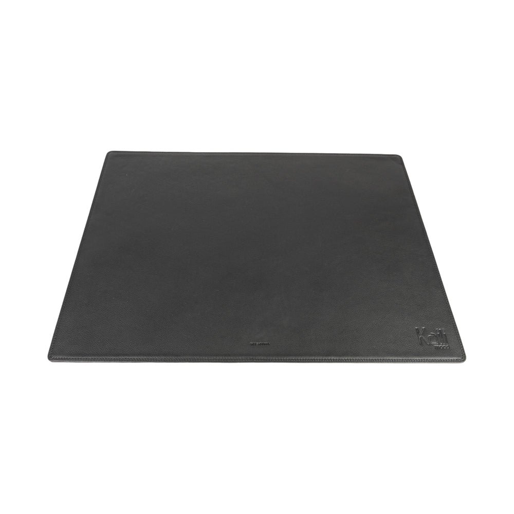 K0044AB | Schreibtischunterlage aus echtem Vollnarbenleder mit Dollar-Maserung – Farbe Schwarz – Maße: 50 x 37 x 0,5 cm – Verpackung: Schwarzer Kartonumschlag