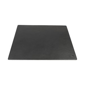 K0044AB | Bureauonderlegger van echt volnerf leer met dollarnerf - Zwarte kleur - Afmetingen: 50 x 37 x 0,5 cm - Verpakking: zwarte kartonnen envelop