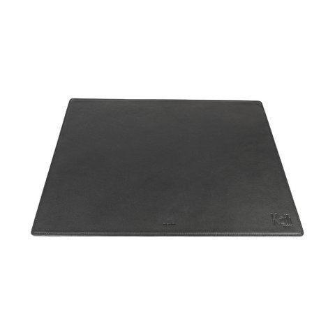 K0044AB | Schreibtischunterlage aus echtem Vollnarbenleder mit Dollar-Maserung – Farbe Schwarz – Maße: 50 x 37 x 0,5 cm – Verpackung: Schwarzer Kartonumschlag
