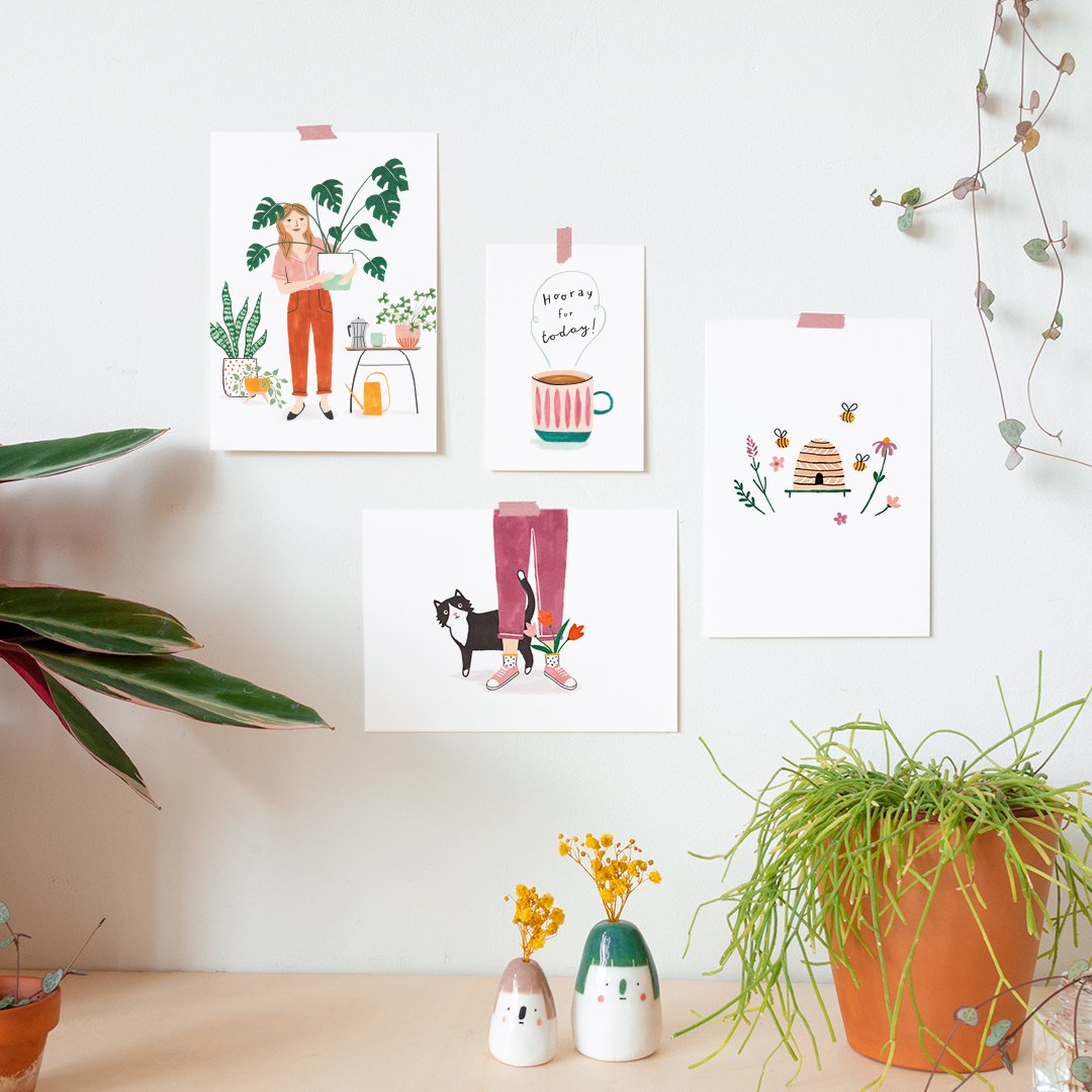 Postkarte | Pflanzenmädchen