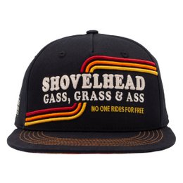 Flat Brim Cap 'Shovelhead' in Schwarz