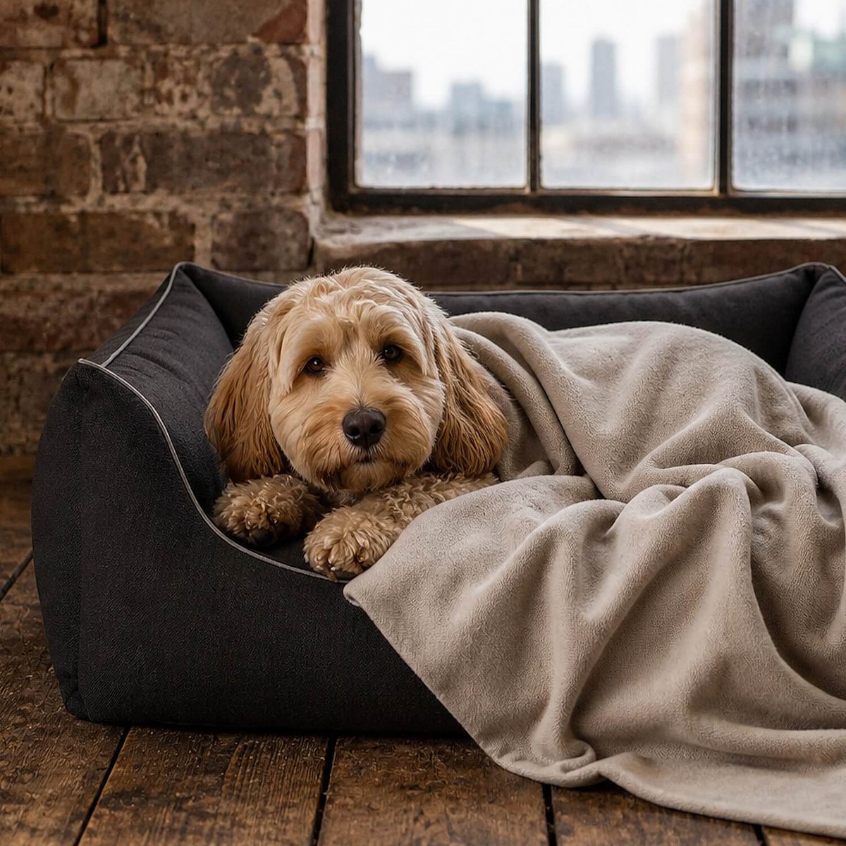 Hundedecke Plaid Monterey beige sand