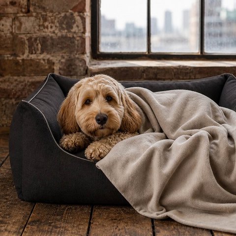 Hundedecke Plaid Monterey beige sand
