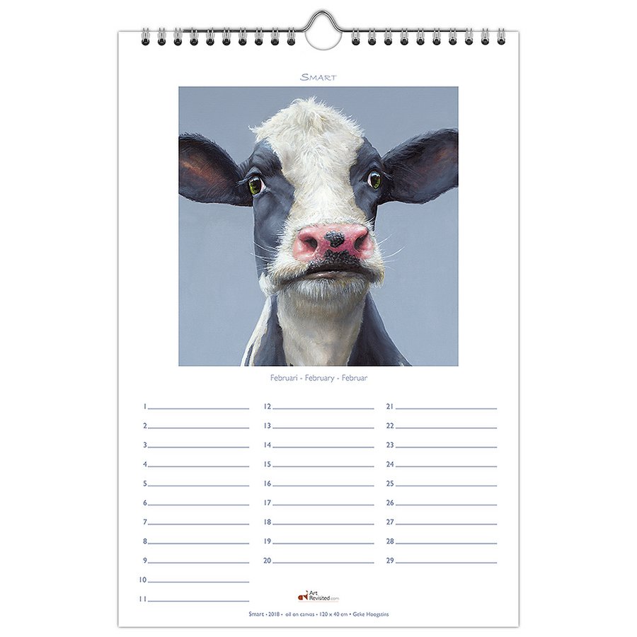 Birthday calendar Funny Cows, Geke Hoogstins