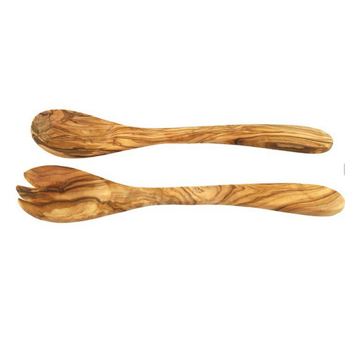 Ensaladeras PEQUEÑAS de madera de olivo, 21 cm aprox.