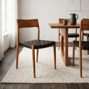 Freya dining room chair black leather
