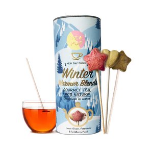 Winter Warmer TEA On-A-Stick! 6x Assorted Blends of crystallised tea stick
