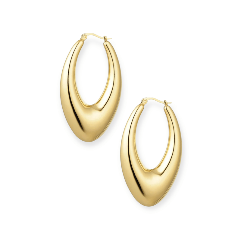 Earrings Gloria, stainless steel, hoops