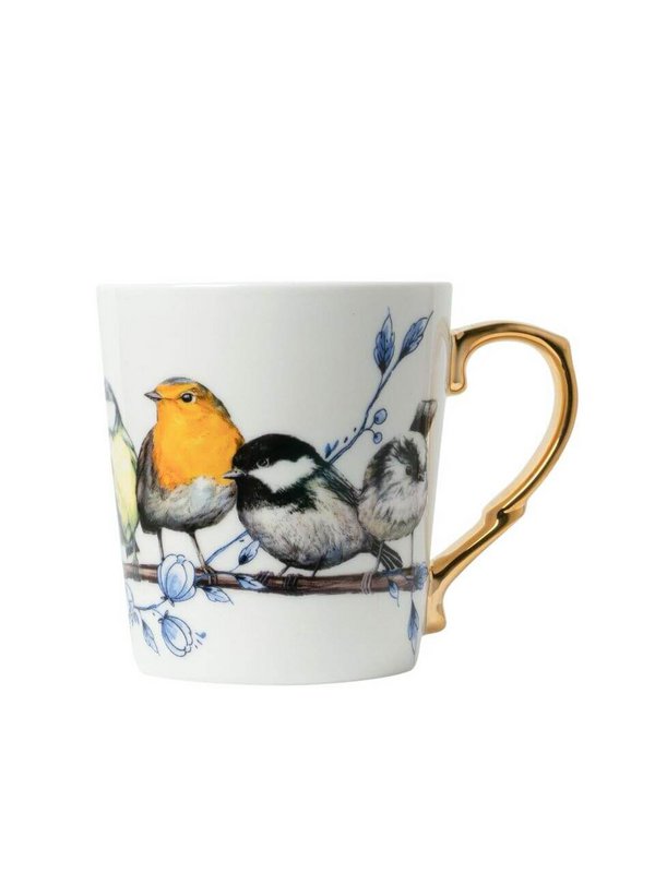Tazza Uccelli della foresta color oro