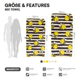 Bee Beach Towel - Microfiber