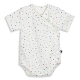 Bodysuit kimono with short sleeves