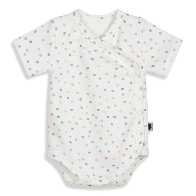 Bodysuit kimono with short sleeves