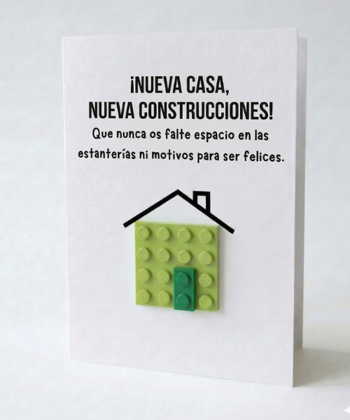 Carte postale de nouvelle maison – Brique de construction LEGO