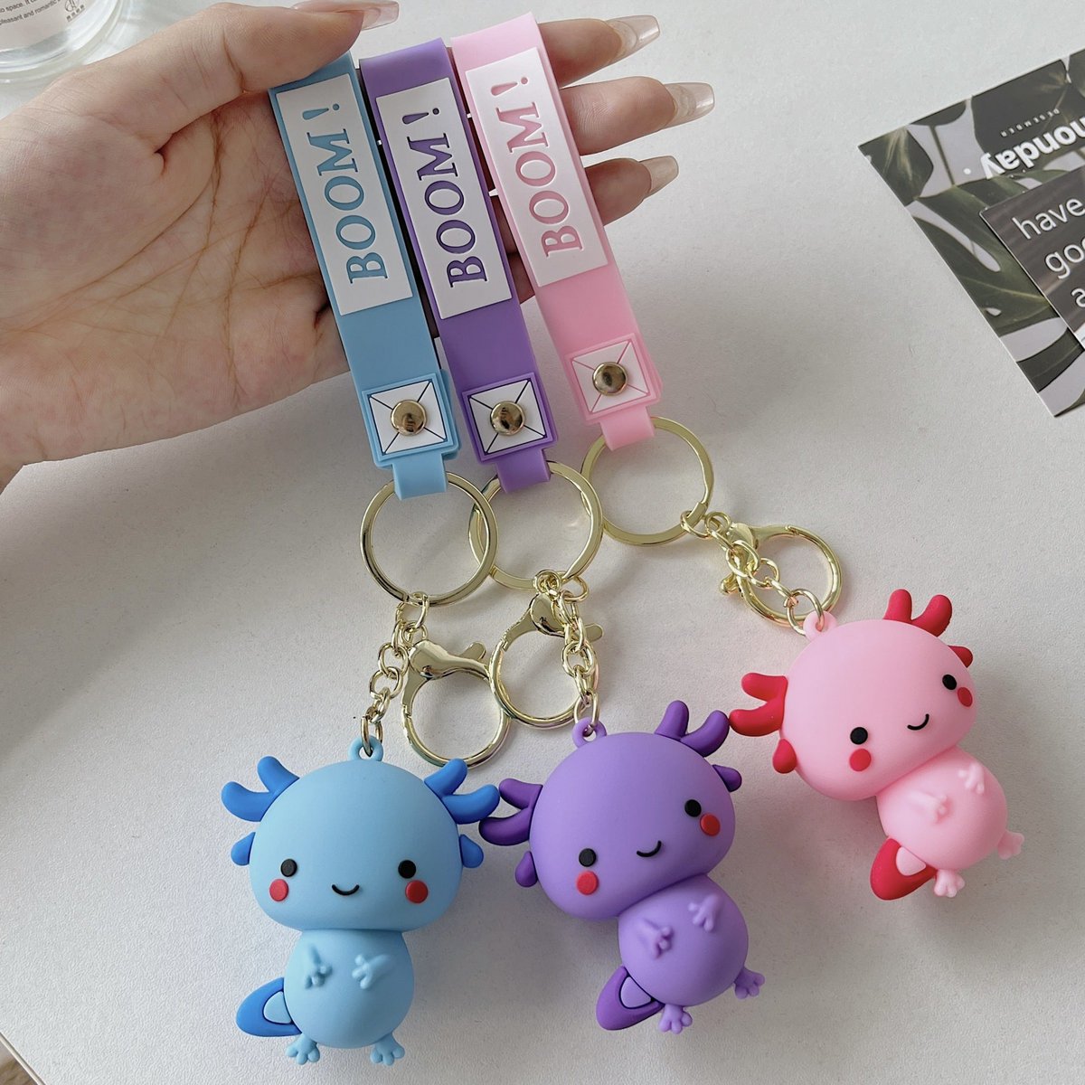Axolotl Kawaii Keychain
