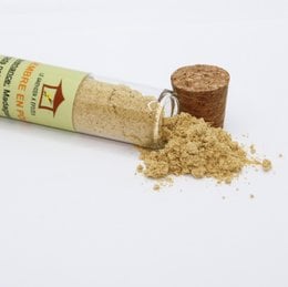 Ground ginger, 18 grams, seasoning, brown powder, glass container