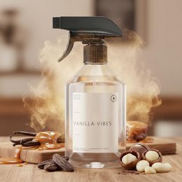 Vanilla Vibes Room Spray 500ml – Vanilla, Tonka Bean & Macadamia