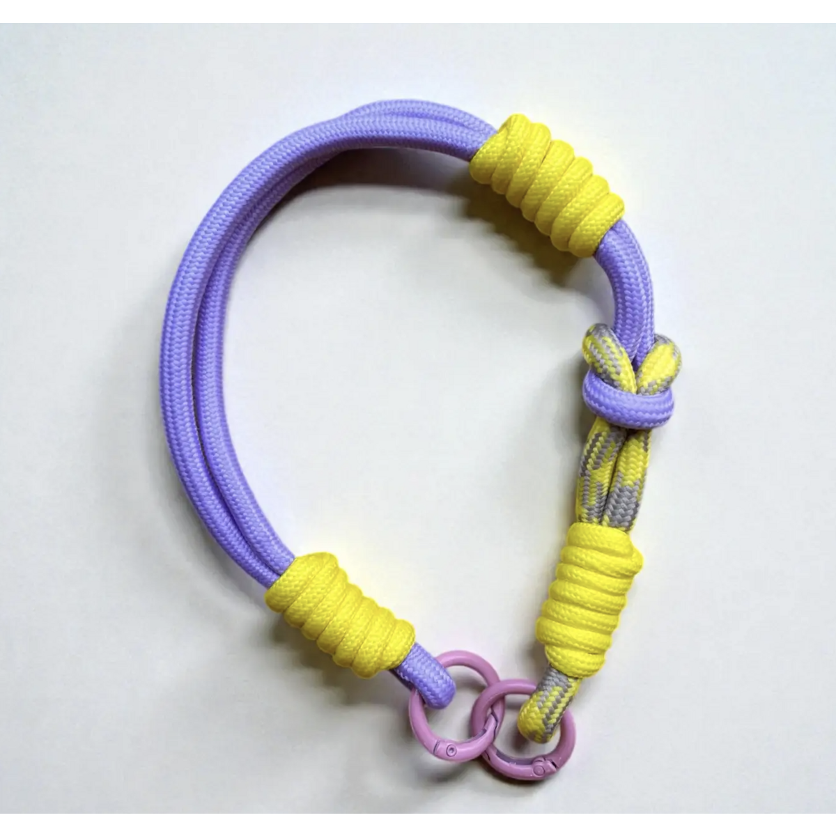 Keychain - Cell Phone Strap - Purple - Yellow MESSE