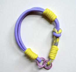Keychain - Cell Phone Strap - Purple - Yellow MESSE