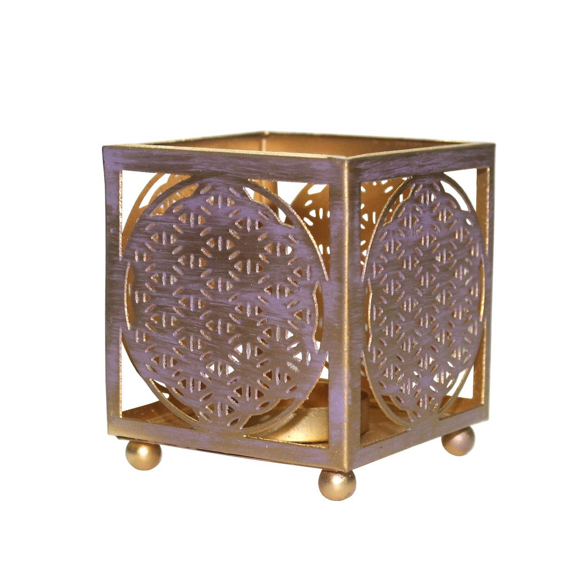PORTE-LUMIÈRE EN MÉTAL OR