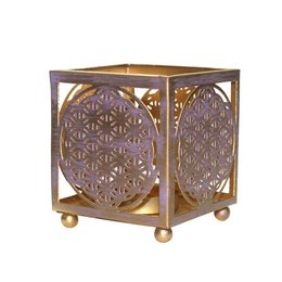 PORTE-LUMIÈRE EN MÉTAL OR