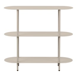 Rieti Open kast, 3 planken, metaal, zand, 31x90x81 cm
