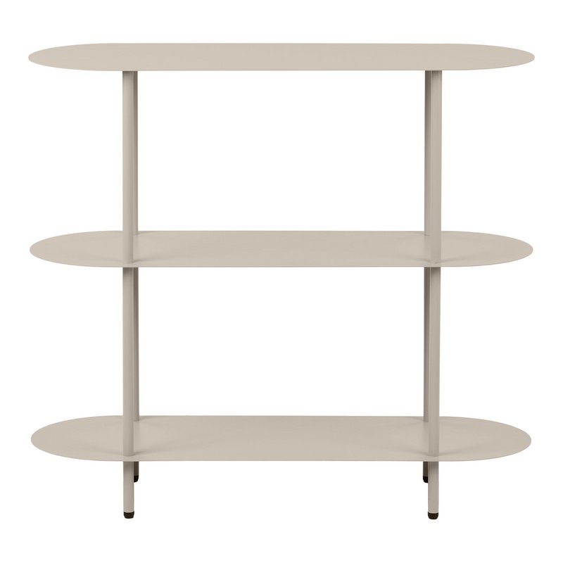 Rieti Open kast, 3 planken, metaal, zand, 31x90x81 cm