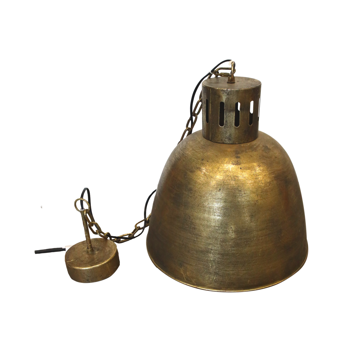 Goldener Kronleuchter aus Metall, H 150 T 40 cm