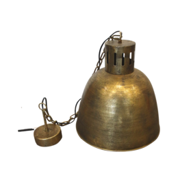 Gylden metal lysekrone h 150 d 40 cm