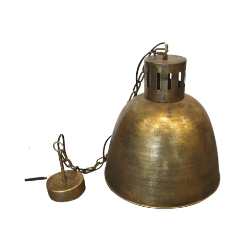 Goldener Kronleuchter aus Metall, H 150 T 40 cm