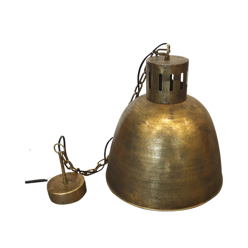 Goldener Kronleuchter aus Metall, H 150 T 40 cm