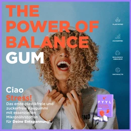 FYYL GUM - THE POWER OF BALANCE - 20 chewing gum boxes per pack - natural chewing gum