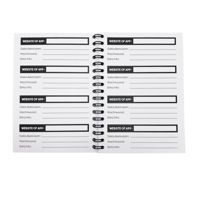 Password booklet A6