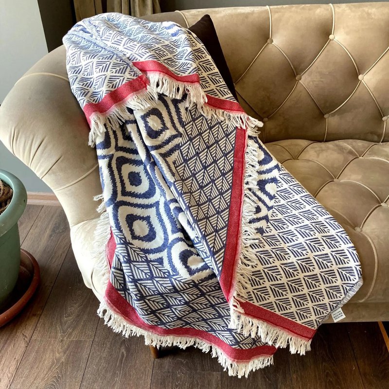 Coperta da tiro in cotone turco Asude