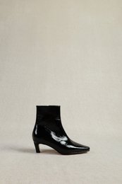 CRANE BLACK – Botas de tacón de piel Venecia de primera calidad