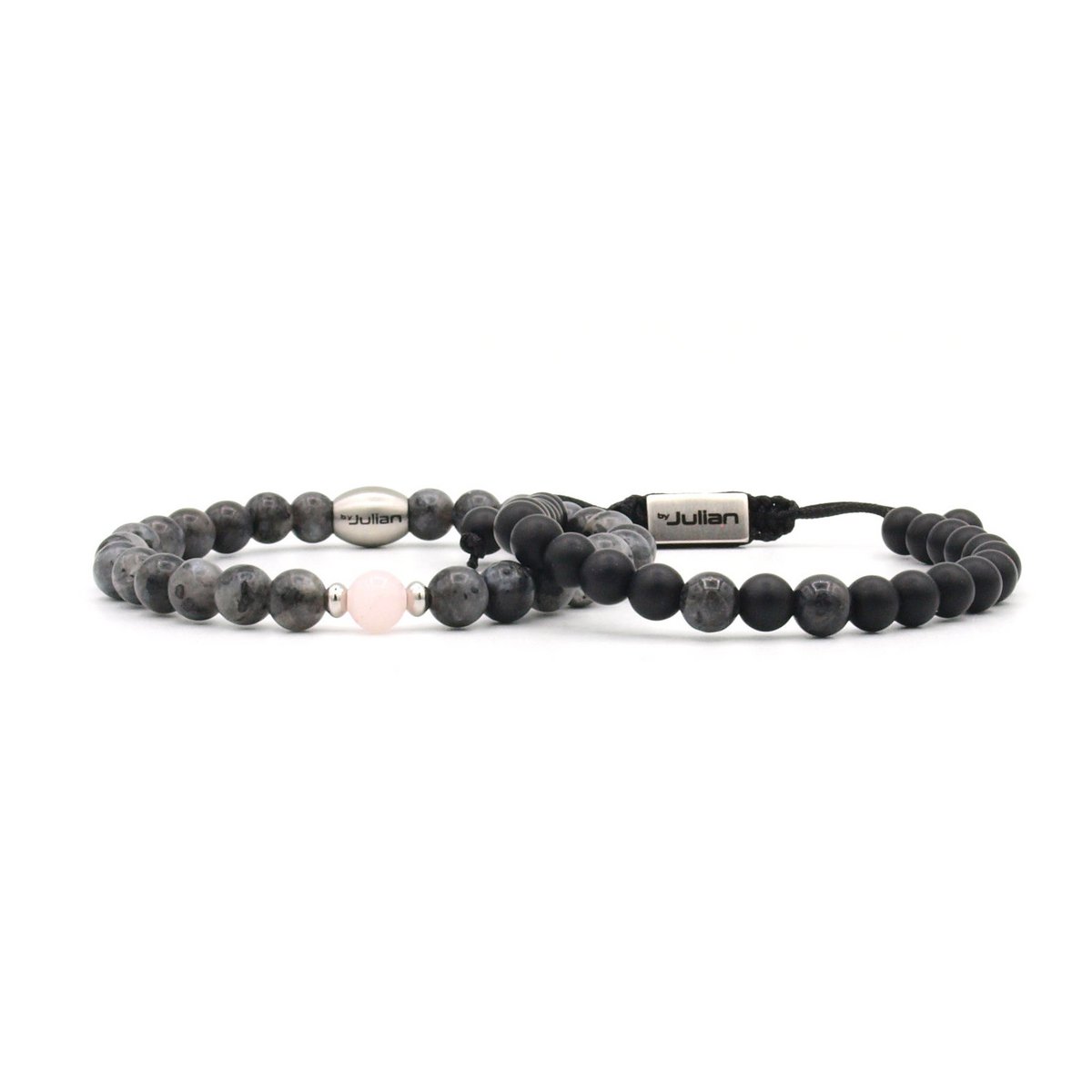 Mother and son bracelet set Larvikite