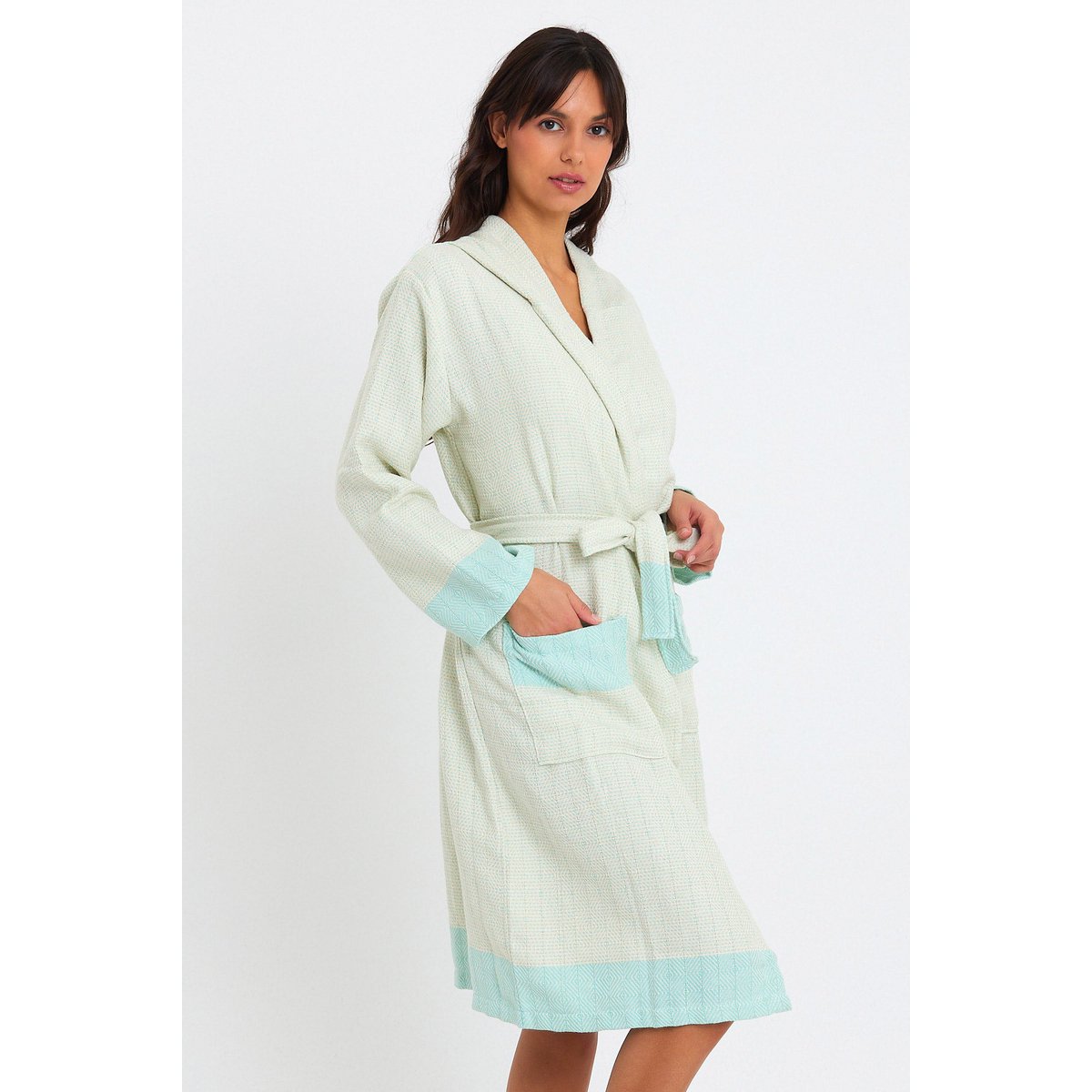 Tuval Bathrobe - Mint Green