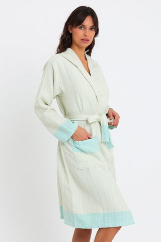Tuval Bathrobe - Mint Green
