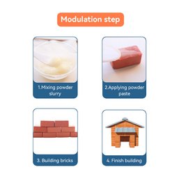Kit de construcción STEAM DIY Cottage Casa de vacaciones - Ladrillo - ¡primero haz tus propios ladrillos y luego construye!